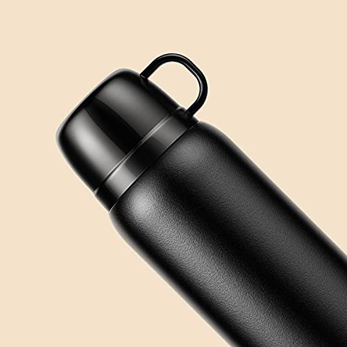 LEIDFOR Coffee Thermos with Cup Lid, Double Wall Vacuum Insulated Coffee Travel Mug, Stainless Steel Leak Proof Thermal Bottle Keep Hot and Cold