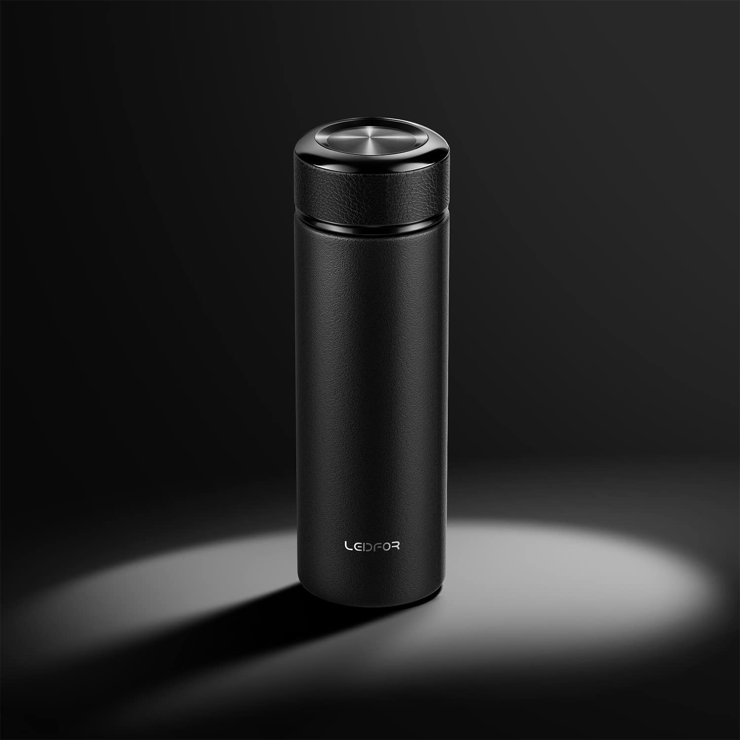 LEIDFOR Titanium Thermos Water Bottle, Vacuum Insulated Coffee Tumbler, Double Wall Titanium Tea Tumbler with strainer Keep Hot and Cold