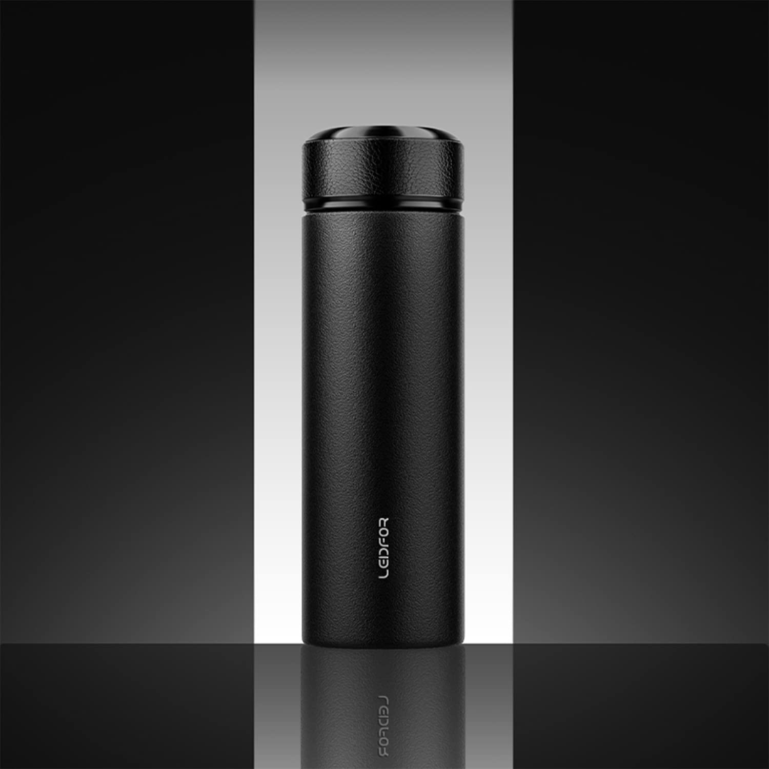 LEIDFOR Titanium Thermos Water Bottle, Vacuum Insulated Coffee Tumbler, Double Wall Titanium Tea Tumbler with strainer Keep Hot and Cold